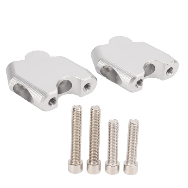 2PCS Styrhöjarklämma Aluminiumlegering Ersättning för CB500F CB500X 2013-2017 Silver