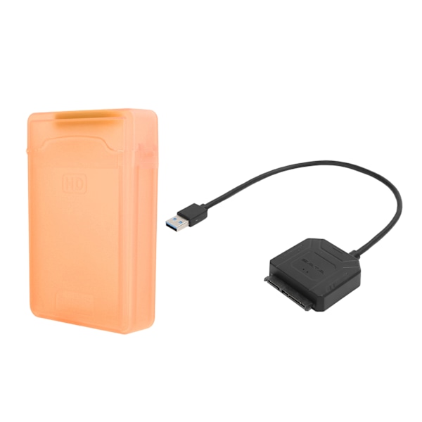SATA USB 3.0-adapter 2,5 tommer 3,5 tommer SSD HDD harddisk-kabel datamaskintilbehør beskyttelsesboks (rød)