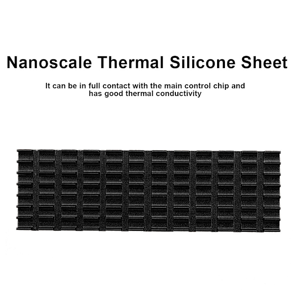 M.2 SSD 2280 PCIE Solid State Drive Heat Sink Cooling Fine 70x22x6mm til desktops Sort
