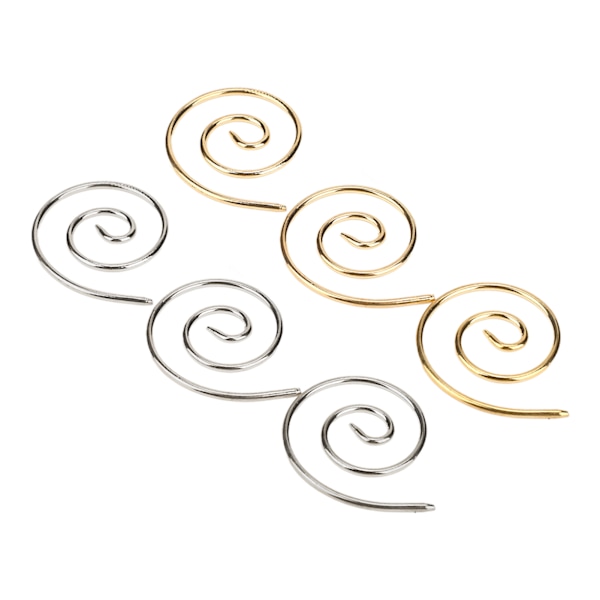 6 st spiralkabel sticknål rostfritt stål tålig lättvikts böjd gobeläng nålar för halsduk Sjal kofta