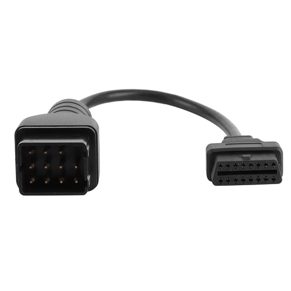 Diagnostisk Kabel OBD2 Kontakt 12 Pin til 16 Pin Adapter Biltilbehør Forlengelse