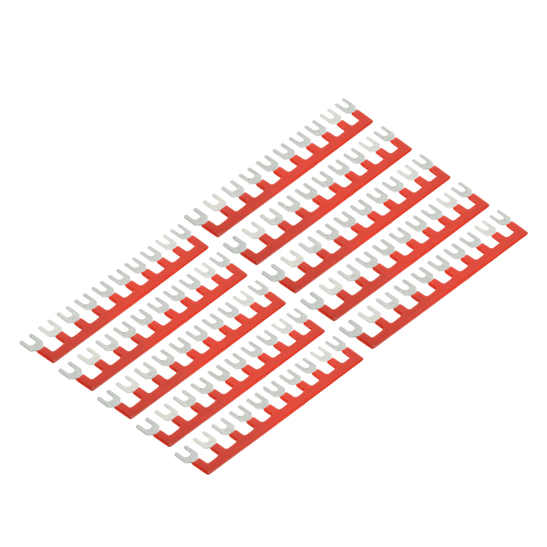 10 stk Barrier Gaffel Type Stripe 400V 25A PVC kappe Kobber Materiale TB Jumper Block Terminal Strips til husholdningsapparater TB 2510