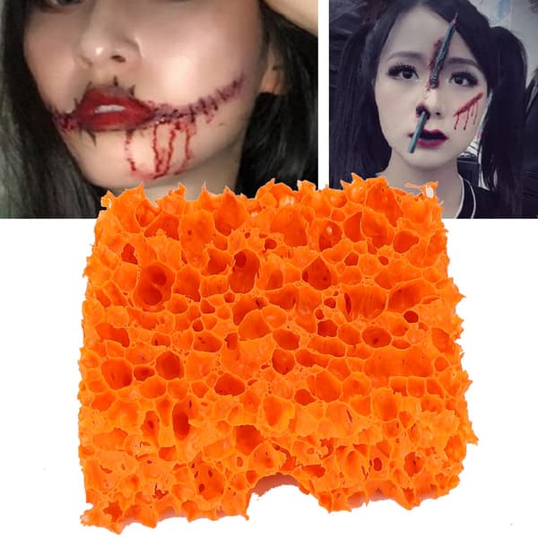 FX Blod Ar Stubbe Effekt Sår Makeup Stipple Svamp til Halloween Jul (Stort Hul)
