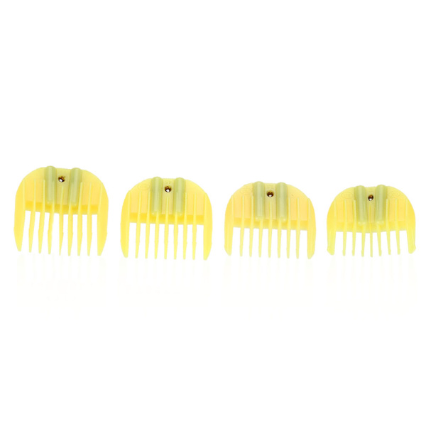 4 st/set Gränskam Hårklippning Trimmer Clipper Fäste Guide Frisör Styling Verktyg Set Gul