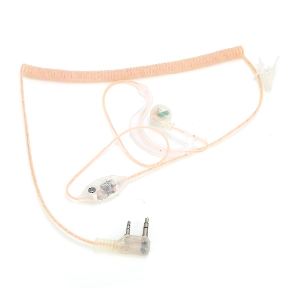 Walkie Talkie Earpiece PTT-kuulokemikrofoni, jossa korvatulpan suojus Baofengille (beige)