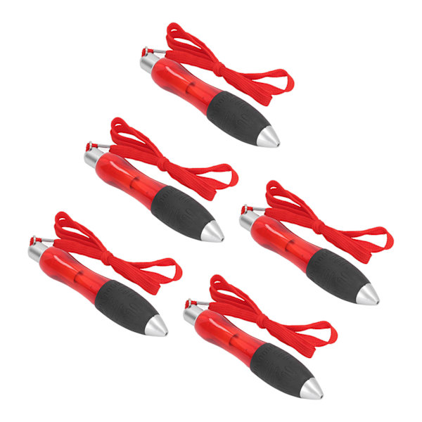 5 st Big Fat Pens Red Body Infällbara Big Fat Kulspetspennor med hängrep för artrit