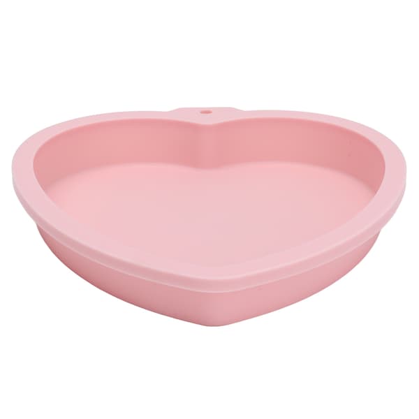 Hjemmekøkken Bageform Kageform Genanvendelig Silikone Bageform til Bageri Kagebutik Desserter Pink Hjerte