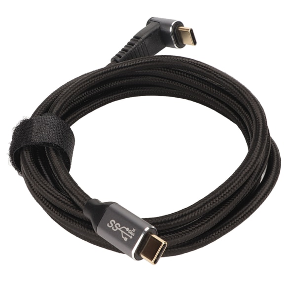 90 graders USB C-kabel 4K 60Hz Stöder PD100W Typ C 3.1 Gen2 Fullfunktions USB C Snabbladdningssladd för ångdäck 150cm/59.1in