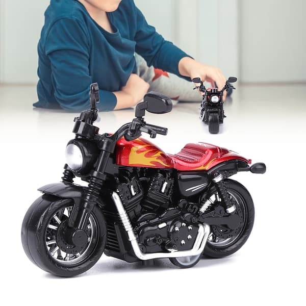 Alloy Motorcykel Legetøjsmodel Høj Simulation Børn Kid Træk Tilbage Køretøj Legetøj (Rød)