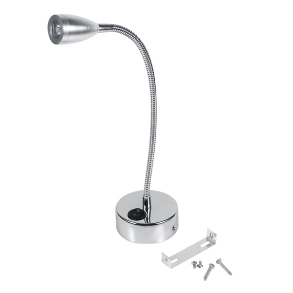 Silver LED Vägglampor Flexibel Svanhals Sovrum Sänglampa Läslampa Varmvit (Typ 2)