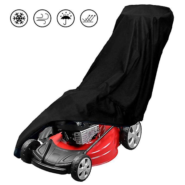 Premium Oxford Gräsmatta Klippmaskin Skydd Universal Passform 420D Vattentät Utomhusskydd 25x76x44 Tum