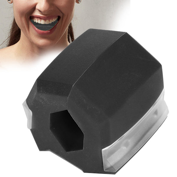 Jawline Trainer Ansiktsbantning Käkmuskelträning Silikon Ansiktshals Träningsboll LBlack