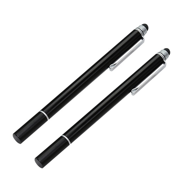 2 stk Kapacitiv pen Stylus 2 i 1 ledende plasthoved gennemsigtig sugekop Touchscreen smartphonetilbehør