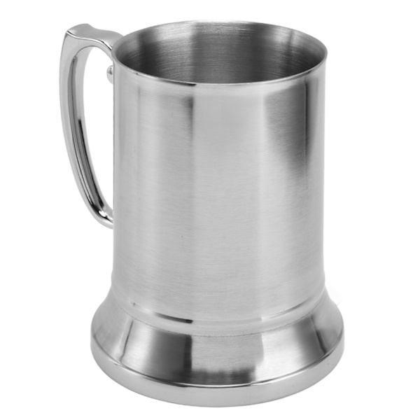 Ølglass med dobbeltlagsdesign, god varmeisolasjon, utsøkt vakker kaffekopp for restauranter, barer, hoteller 450 ml, liten