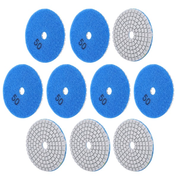 10 stk 3 tommer slibeskiver puder pudsning polering diamant til marmor beton sten 50 mesh
