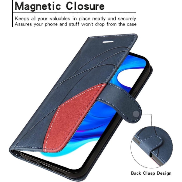 BlueCase för iPhone 7 Plus/iPhone 8 Plus, PU Läder Plånboksfodral för iPhone 7 Plus/iPhone 8 Plus, Stötsäkert Skyddsfodral med Kortfack