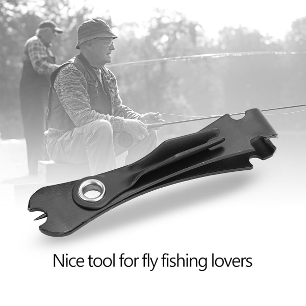 Flugfiske Quick Knot Tool Nipper Clipper Line Cutter med infällbar rulle