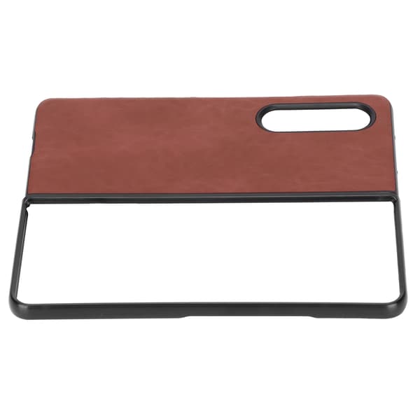 Läderfodral Stötsäkert Telefonfodral för Samsung Galaxy Z Fold 3 Brun
