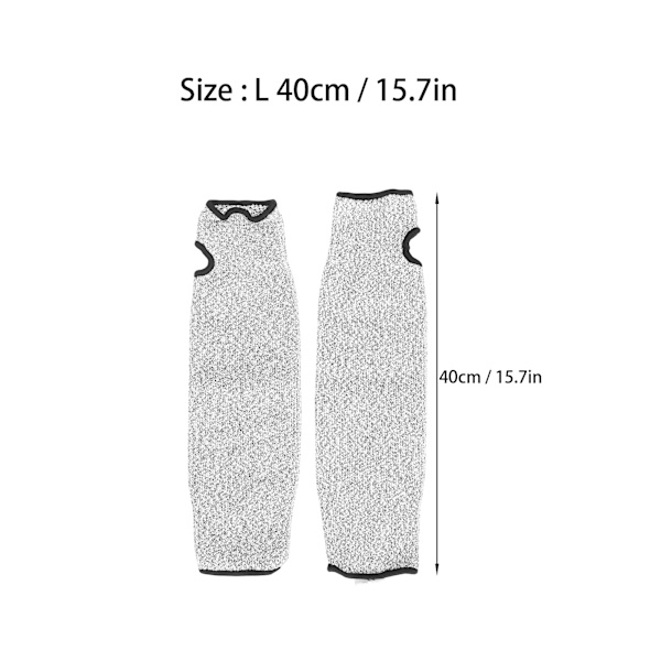 Nivå 5 Skärskyddade Ärmar med Tumhål Skärskyddande Armskydd Ärm L 40cm / 15.7in