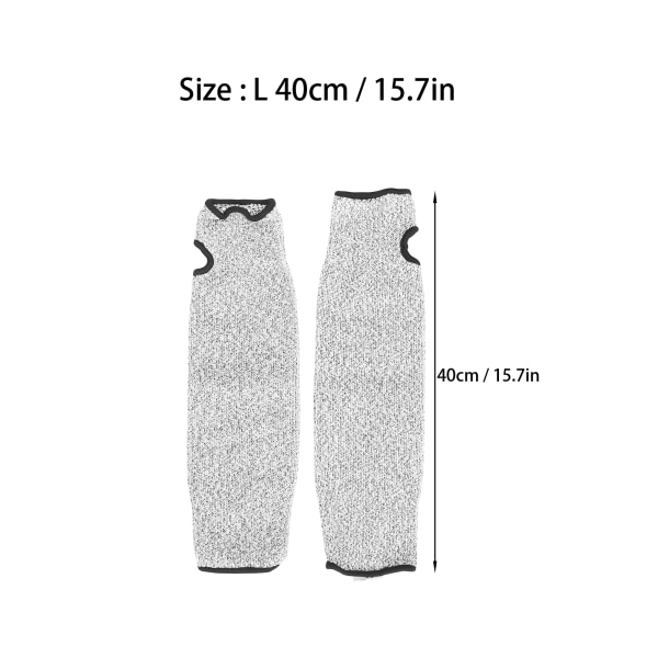 Tason 5 Leikkauskestävyyshihat Peukalonrei'illä Leikkauskestävyys Varsi Suojahiha L 40cm / 15.7in