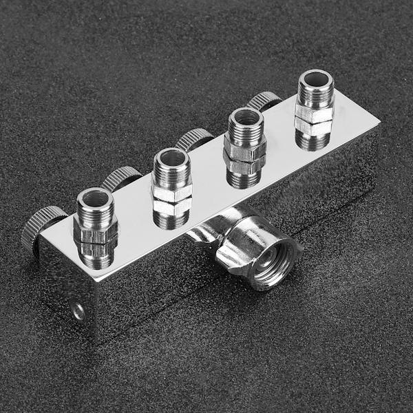 Multifunksjons justerbar aluminium luftslange splitter Airbrush Adapter Tilbehør #1