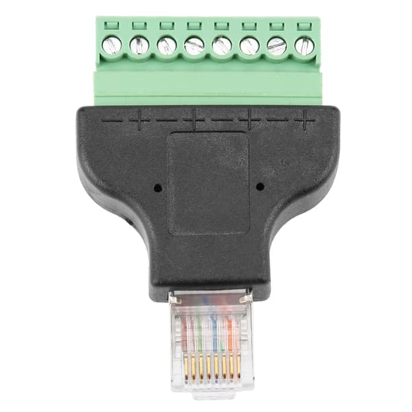 8P8C Ethernet RG-45 Hann til Terminal 8 Pin Digital Adapter Koblingshode