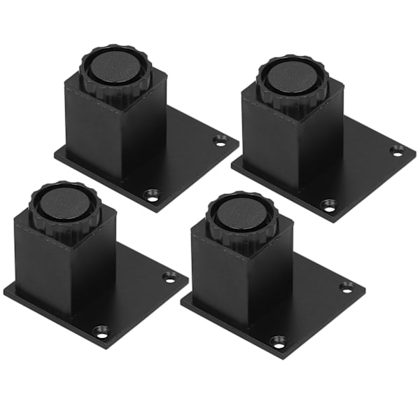4 st/ set Möbelben Justerbar höjd Aluminiumlegering fyrkantigt stöd för soffskåp 60 mm