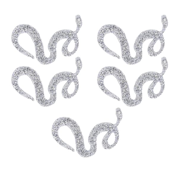 Slangeformet Rhinestones Trim Bånd Mesh Wrap Roll DIY Klær Tilbehør Applikasjon (Sølv)
