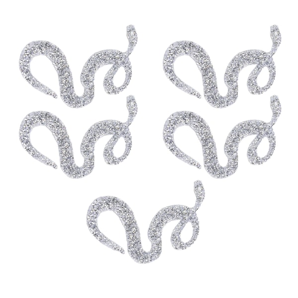 SnakE Formade Strass Trim Band Mesh Wrap Roll DIY Klädtillbehör Applikation (silver)