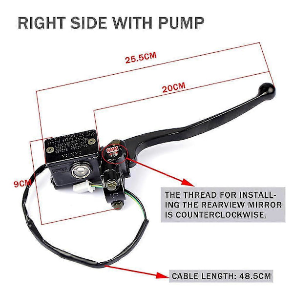 Hydraulisk pumpe sylinder foran bremse for 125cc Ybr 125 motorsykkel håndtak bremsevæske caliper master
