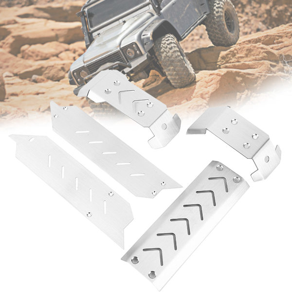 5 kpl ruostumattomasta teräksestä valmistetun alustan suojalevyn suojalevy sopii TRAXXAS X-MAXX 1/10 RC -autoon
