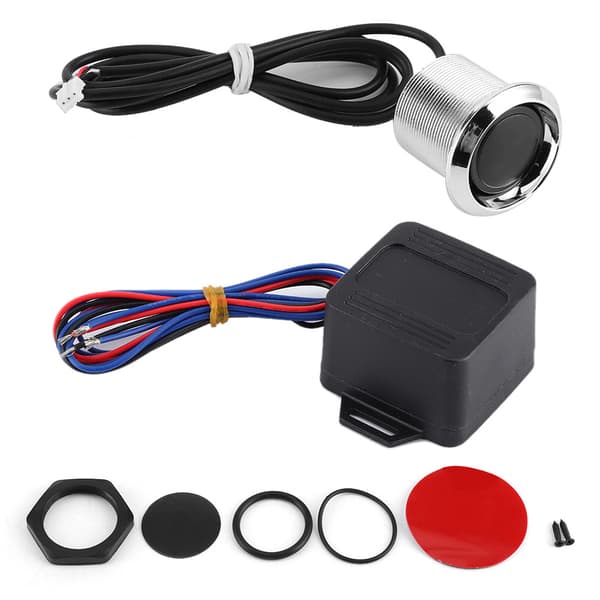 Universell 12V motor trykkstart startknappbrytersett modifikasjon rødt lys