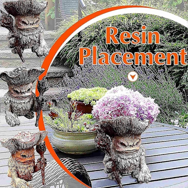 Havenisser, Fe-have Resin Monster Statue, Nisser Statue, Resin Havefigur