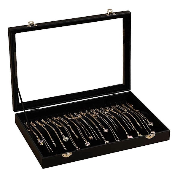 Halskæde Organizer Boks med 20 Kroge Halskæde Display Case