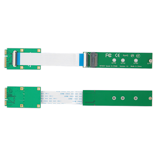 Adapterkort MINI PCIE till NVMe M.2 NGFF SSD-omvandlare för 2230/2242/2260/2280 M.2