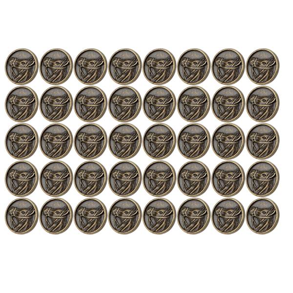 Knapper DIY Antikk Bronse Rund Gravert Hestehode Sinklegering Knapp Dekorasjon