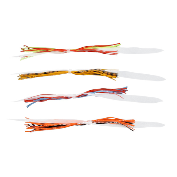 4 poser fiskeagn silicone nederdele lokkemad farverige silicone tråde agn tilbehør