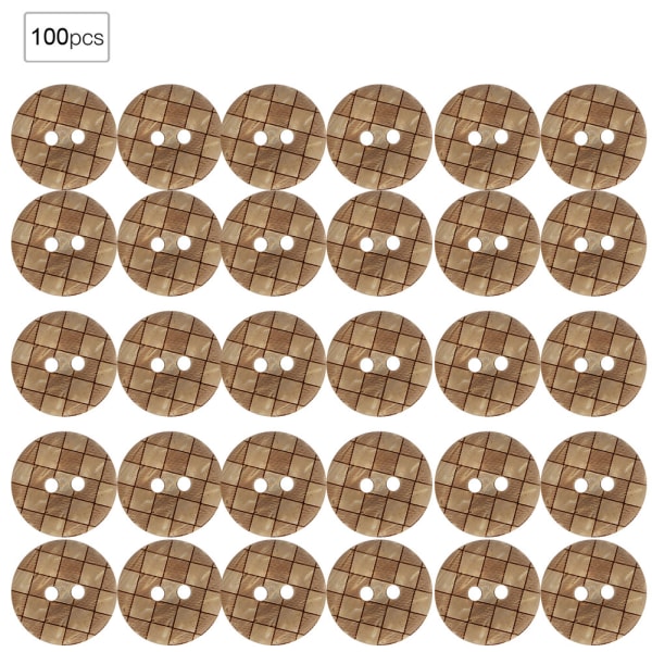 14-15 mm 100 st/påse 4-håls runda knappar Syverktyg Tillbehör Handgjorda hantverk DIY träknapp248