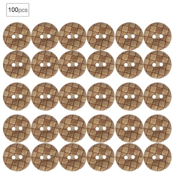 14-15mm 100kpl/pussi 4-reikäiset pyöreät napit ompelutarvikkeet Käsityötarvikkeet DIY puunappi248
