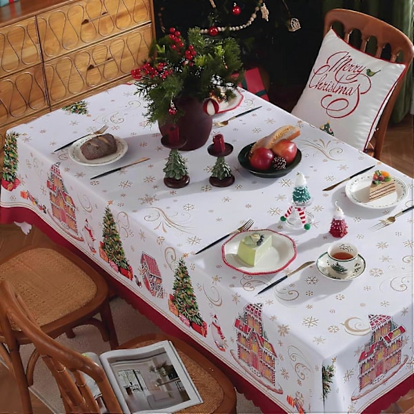 Julbordsduk Rund Duk Rektangulär Fest Kaffebordsduk 150*200CM