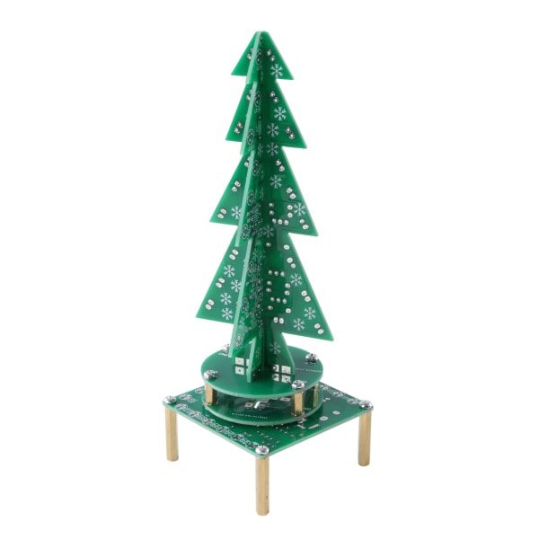 Elektronisk juletre fargerik LED automatisk roterende musikk tre montering sett DIY undervisningssett