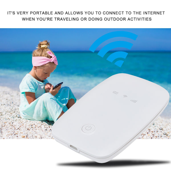 five Mode M3 935D-5 4G LTE Router WiFi Box Støtter Alle Nettverk Bærbar Mobil WiFi (Hvit)