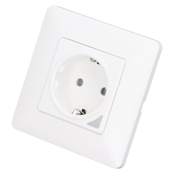 In Wall Smart Socket 2.4Ghz WiFi Telefon Fjernkontroll Stemmestyring PC Panel EU 100‑240V for Google Home