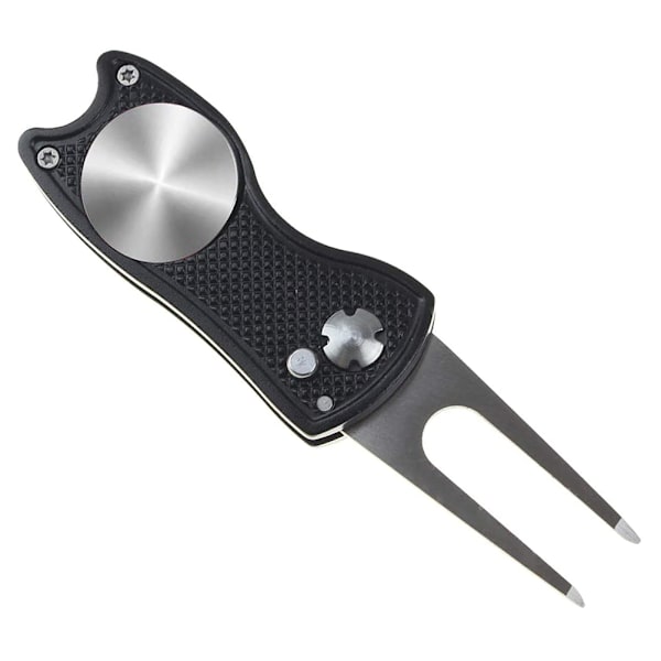 Bärbar Golf Divot Tool Golf Green Reparation Pitch Fork Ball Marker Träningsverktyg