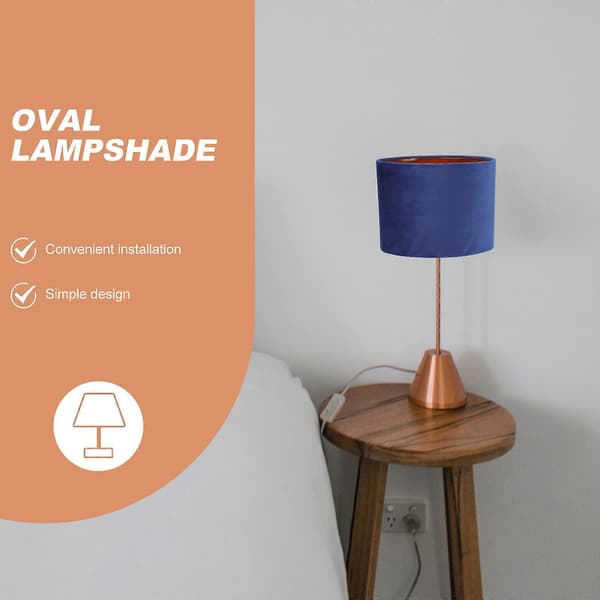 Oval Lampshade Fabric Cover for Decor 1pc Stable Blue Practical Lampshade