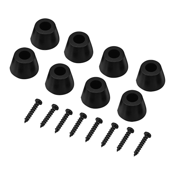 4 par 30x20 mm gummifötter Antivibrationsbasstativ för högtalargitarrförstärkare W skruvar