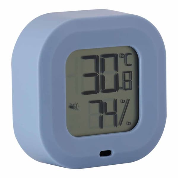 Smart termometer hygrometer för Bluetooth inomhustemperaturfuktighetsmätare för hem, garage, växthus, blå