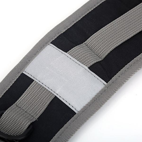 Kestävä nylon , säädettävät olkahihnat, vyön korjaustarvikkeet (musta+harmaa)