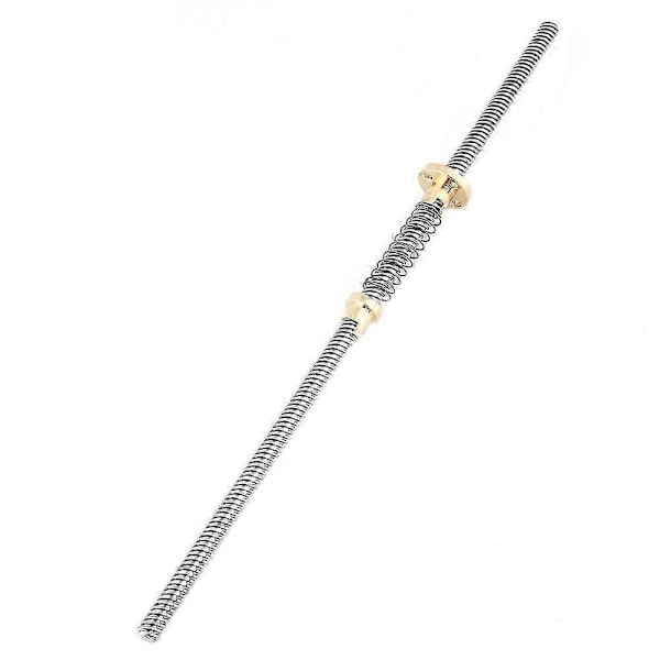 T8 Gängstång Längdskruv med Anti-glapp Fjäderbelastad Mutter för 3D-skrivare (300mm)