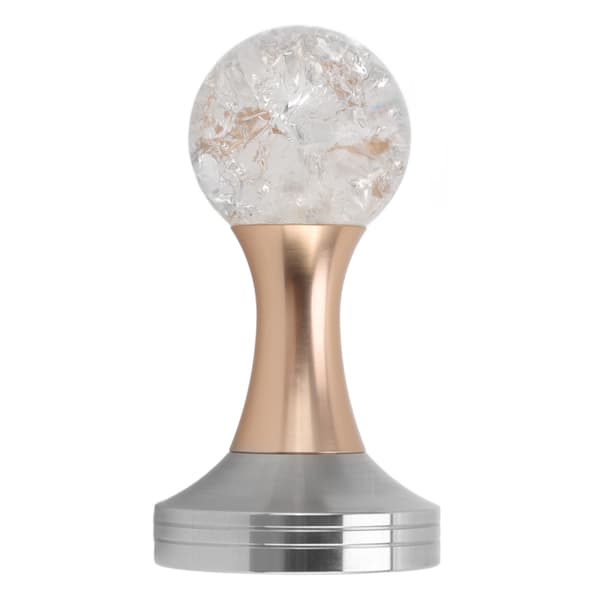 Krystallkule Kaffe Flat Tamper Rustfritt Stål Base Pulverhammer for Kaffetilbehør Gull 53mm